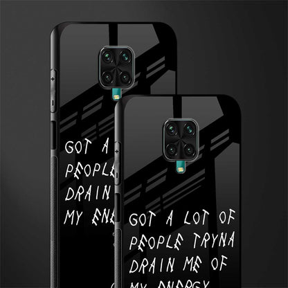 tryna drain my energy glass case for redmi note 9 pro max image-2
