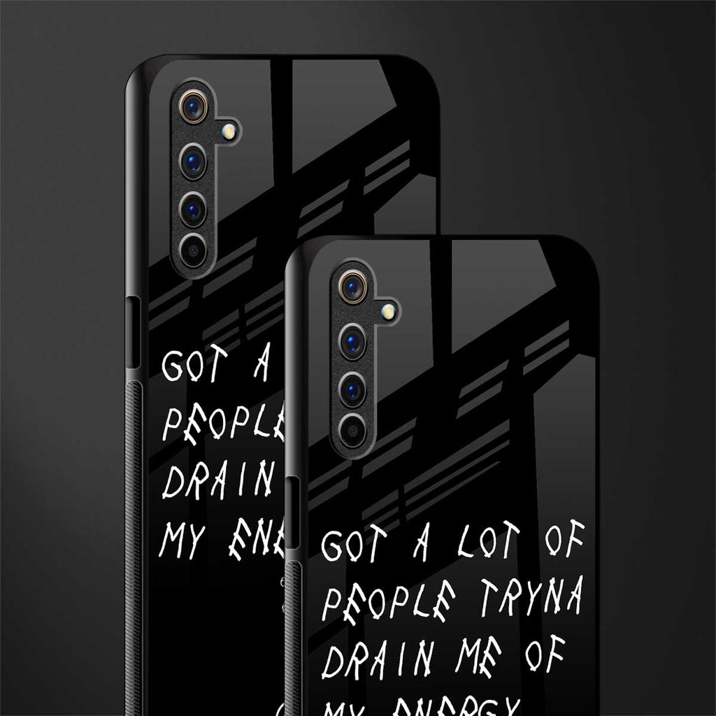 tryna drain my energy glass case for realme 6i image-2