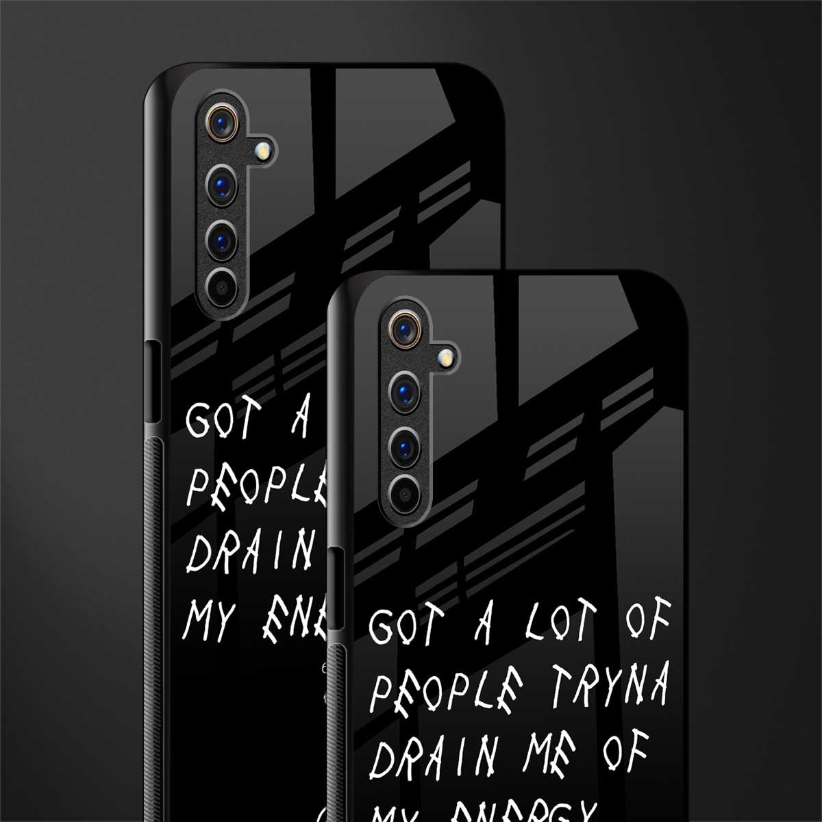 tryna drain my energy glass case for realme 6 pro image-2