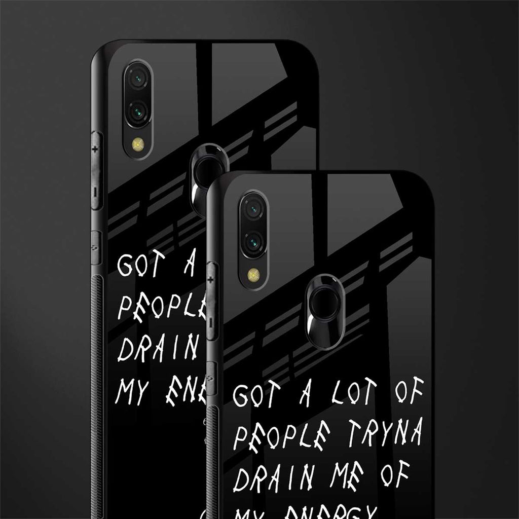 tryna drain my energy glass case for redmi 7redmi y3 image-2