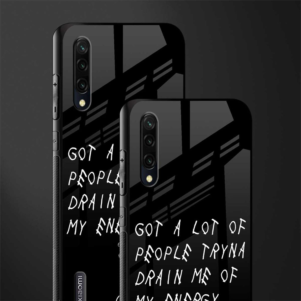 tryna drain my energy glass case for mi a3 redmi a3 image-2