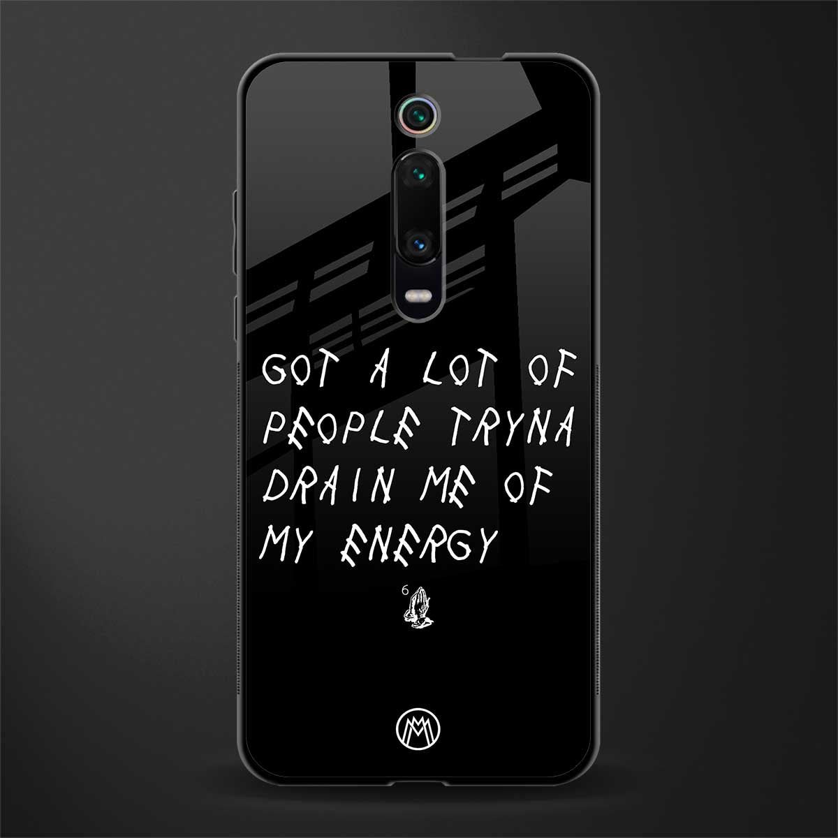tryna drain my energy glass case for redmi k20 image