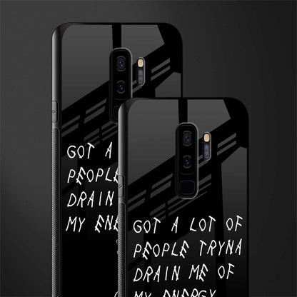 tryna drain my energy glass case for samsung galaxy s9 plus image-2