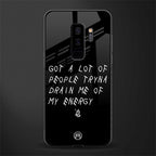 tryna drain my energy glass case for samsung galaxy s9 plus image