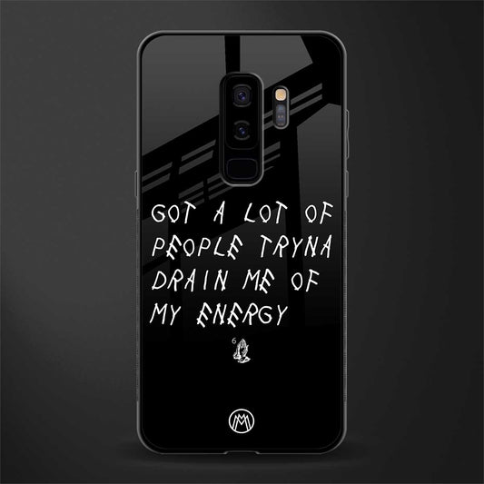 tryna drain my energy glass case for samsung galaxy s9 plus image