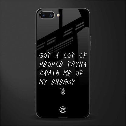 tryna drain my energy glass case for realme c1 image