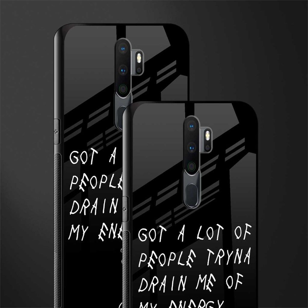 tryna drain my energy glass case for oppo a9 2020 image-2