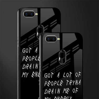 tryna drain my energy glass case for oppo a7 image-2
