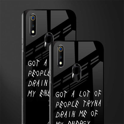 tryna drain my energy glass case for realme 3 pro image-2