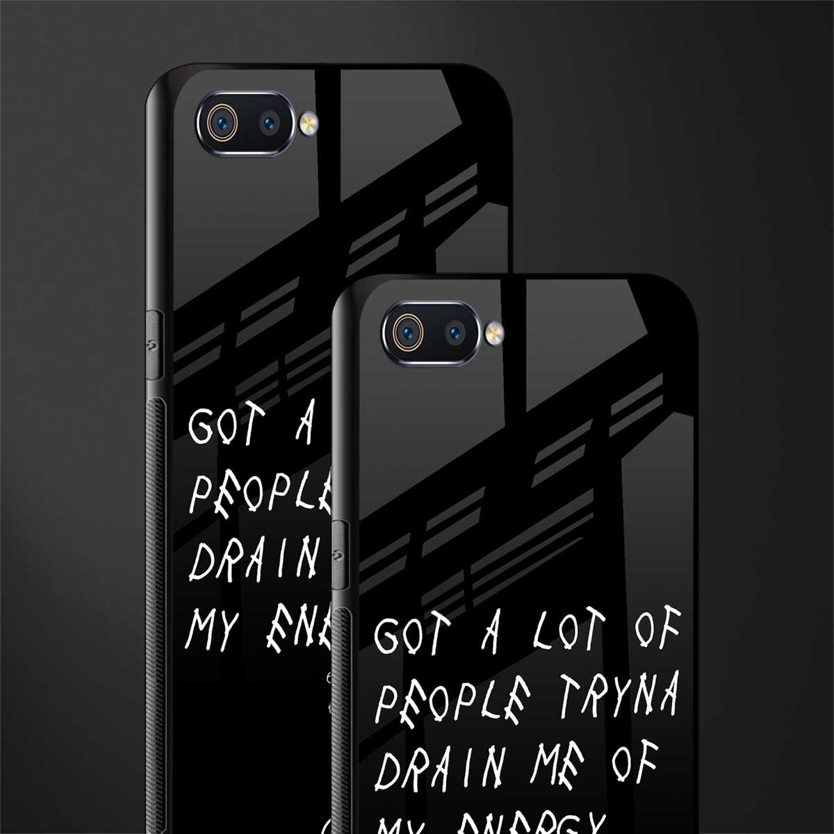 tryna drain my energy glass case for oppo a1k image-2