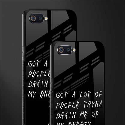 tryna drain my energy glass case for oppo a1k image-2
