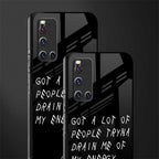 tryna drain my energy glass case for vivo v19 image-2
