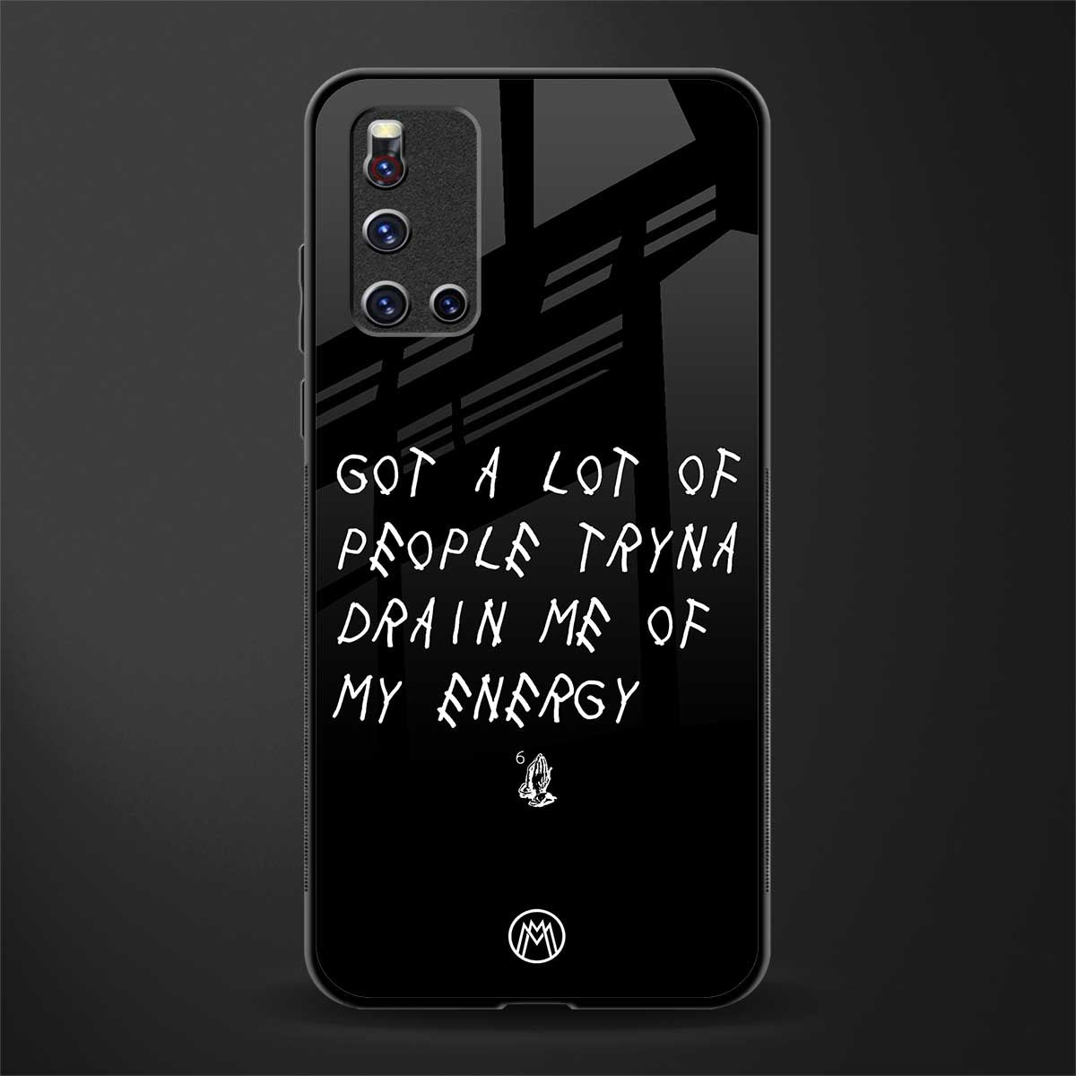 tryna drain my energy glass case for vivo v19 image