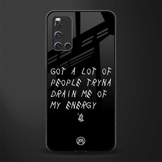 tryna drain my energy glass case for vivo v19 image