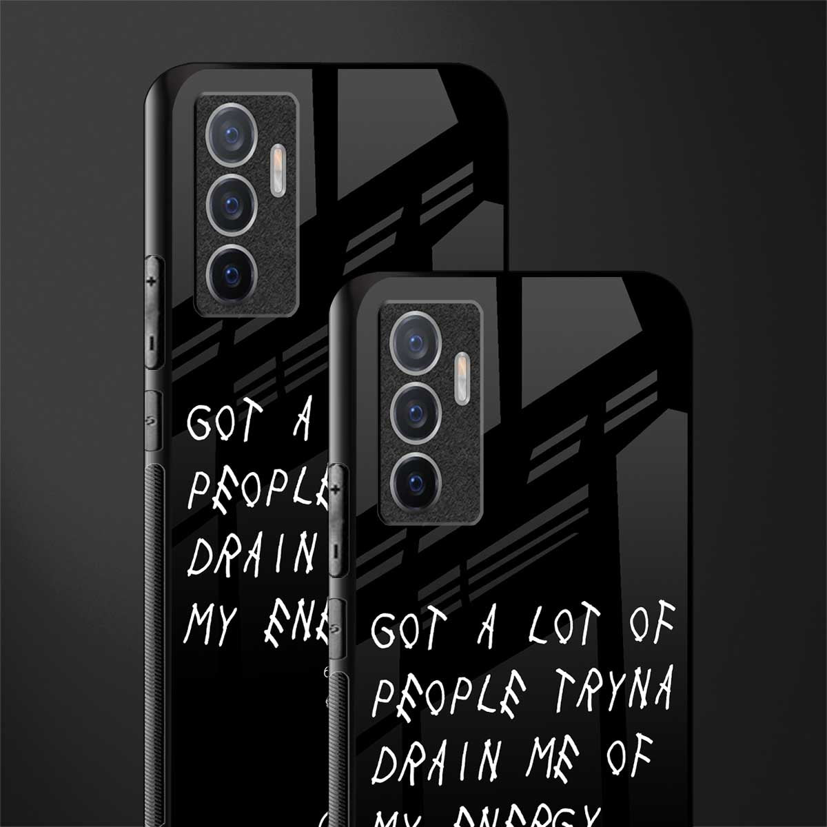 tryna drain my energy glass case for vivo v23e image-2
