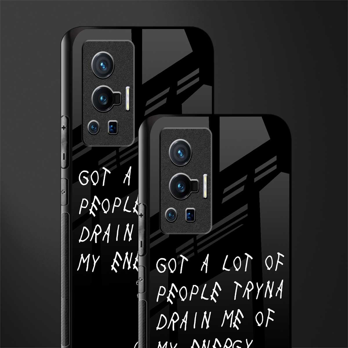 tryna drain my energy glass case for vivo x70 pro image-2
