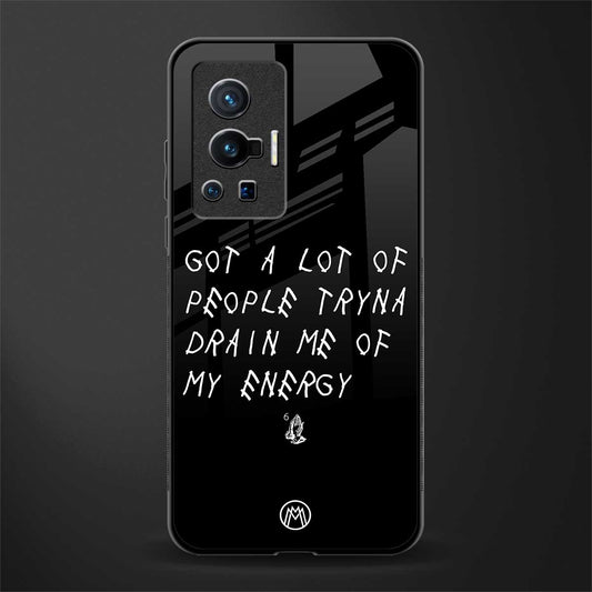 tryna drain my energy glass case for vivo x70 pro image