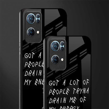 tryna drain my energy glass case for oppo reno7 pro 5g image-2