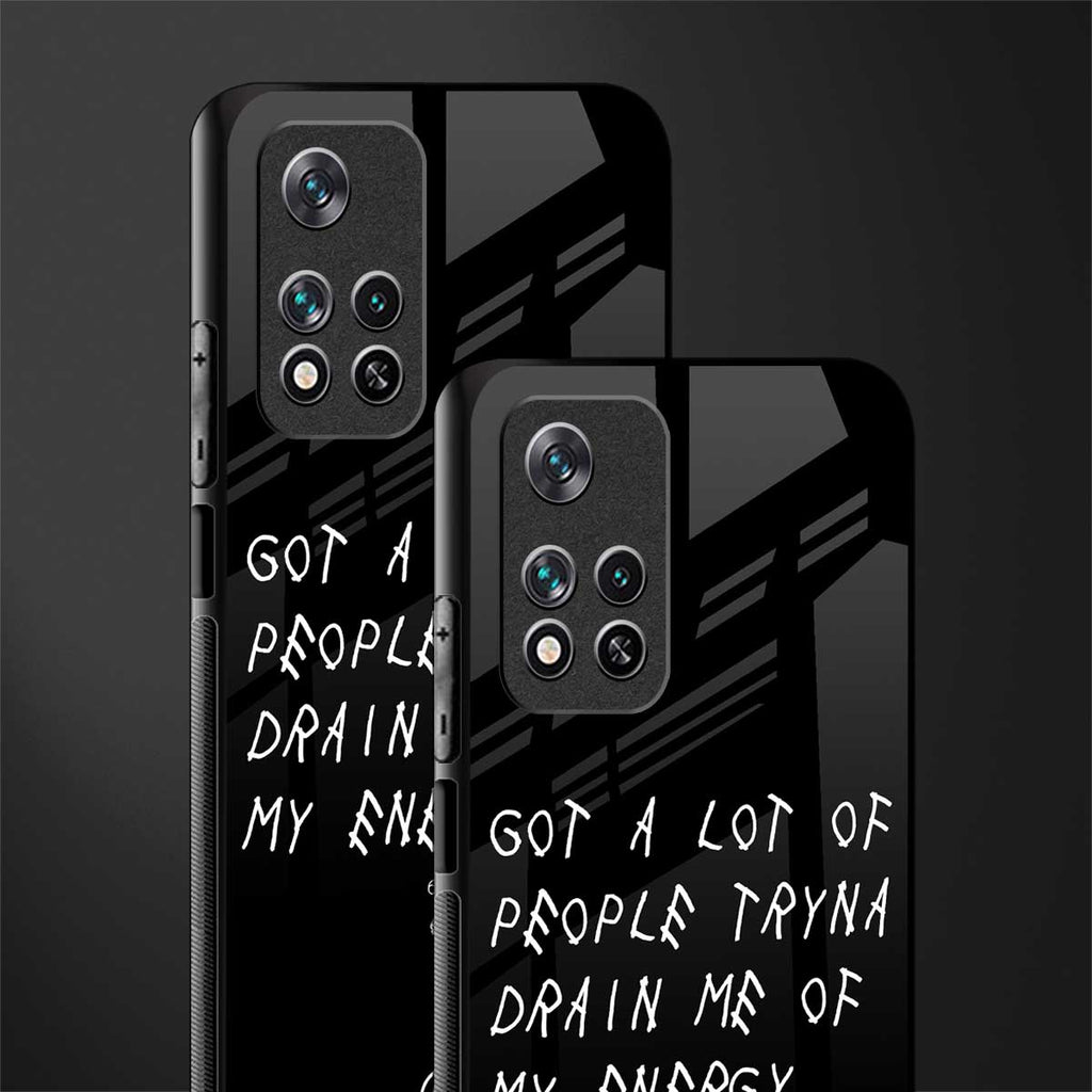 tryna drain my energy glass case for poco m4 pro 5g image-2