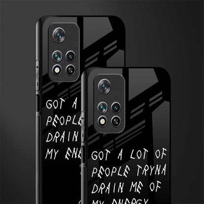 tryna drain my energy glass case for xiaomi 11i 5g image-2