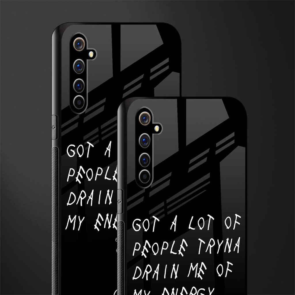 tryna drain my energy glass case for realme x50 pro image-2