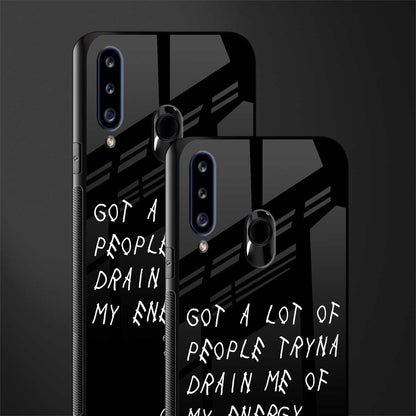 tryna drain my energy glass case for samsung galaxy a20s image-2