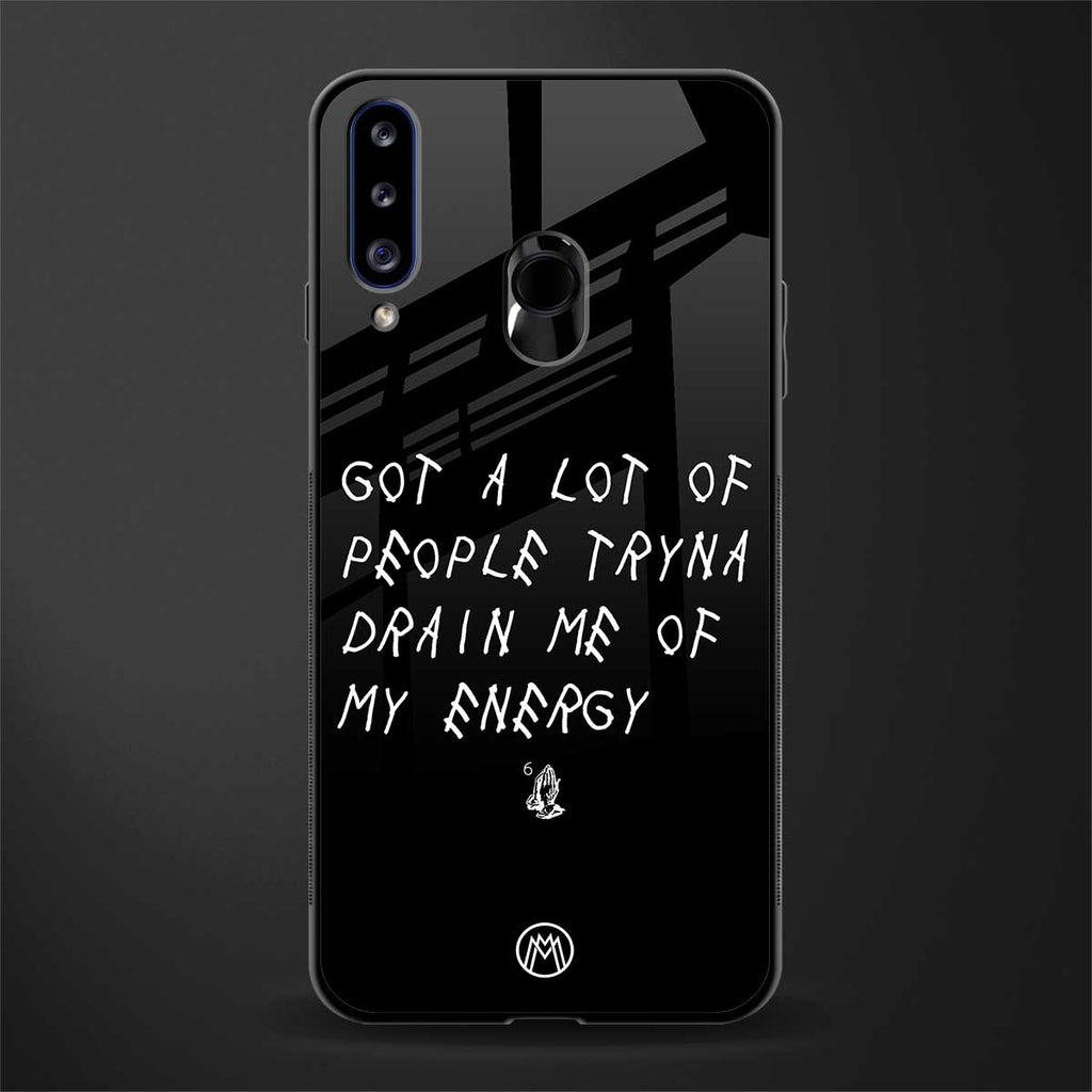 tryna drain my energy glass case for samsung galaxy a20s image