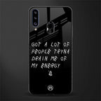 tryna drain my energy glass case for samsung galaxy a20s image