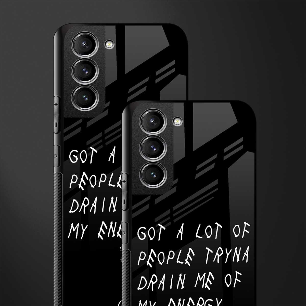 tryna drain my energy glass case for samsung galaxy s21 fe 5g image-2