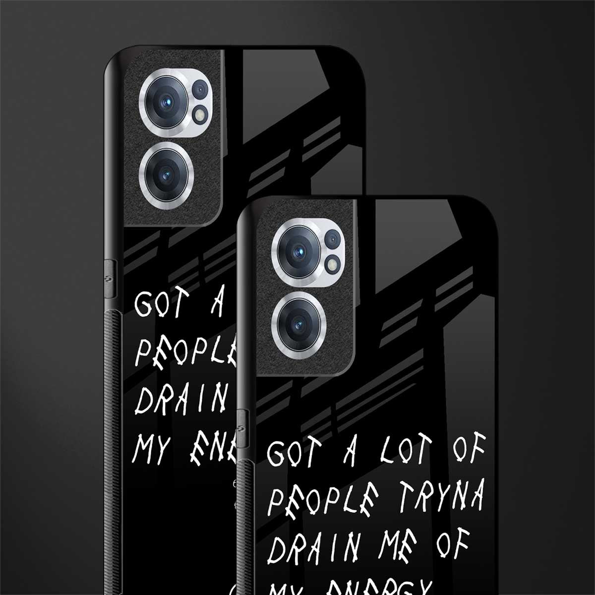 tryna drain my energy glass case for oneplus nord ce 2 5g image-2