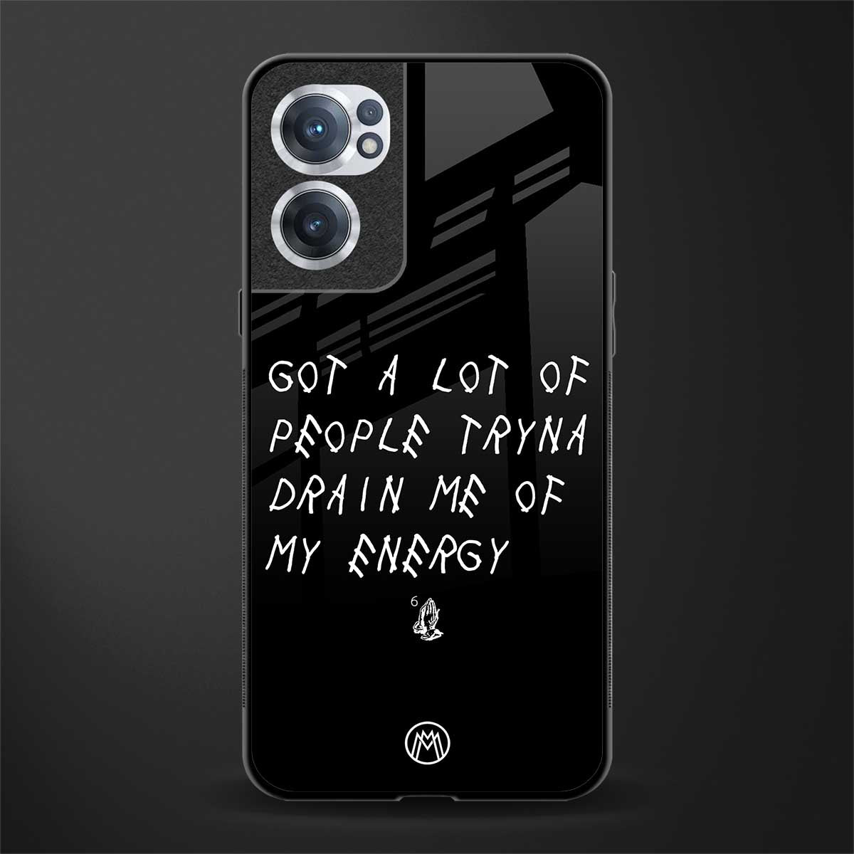 tryna drain my energy glass case for oneplus nord ce 2 5g image