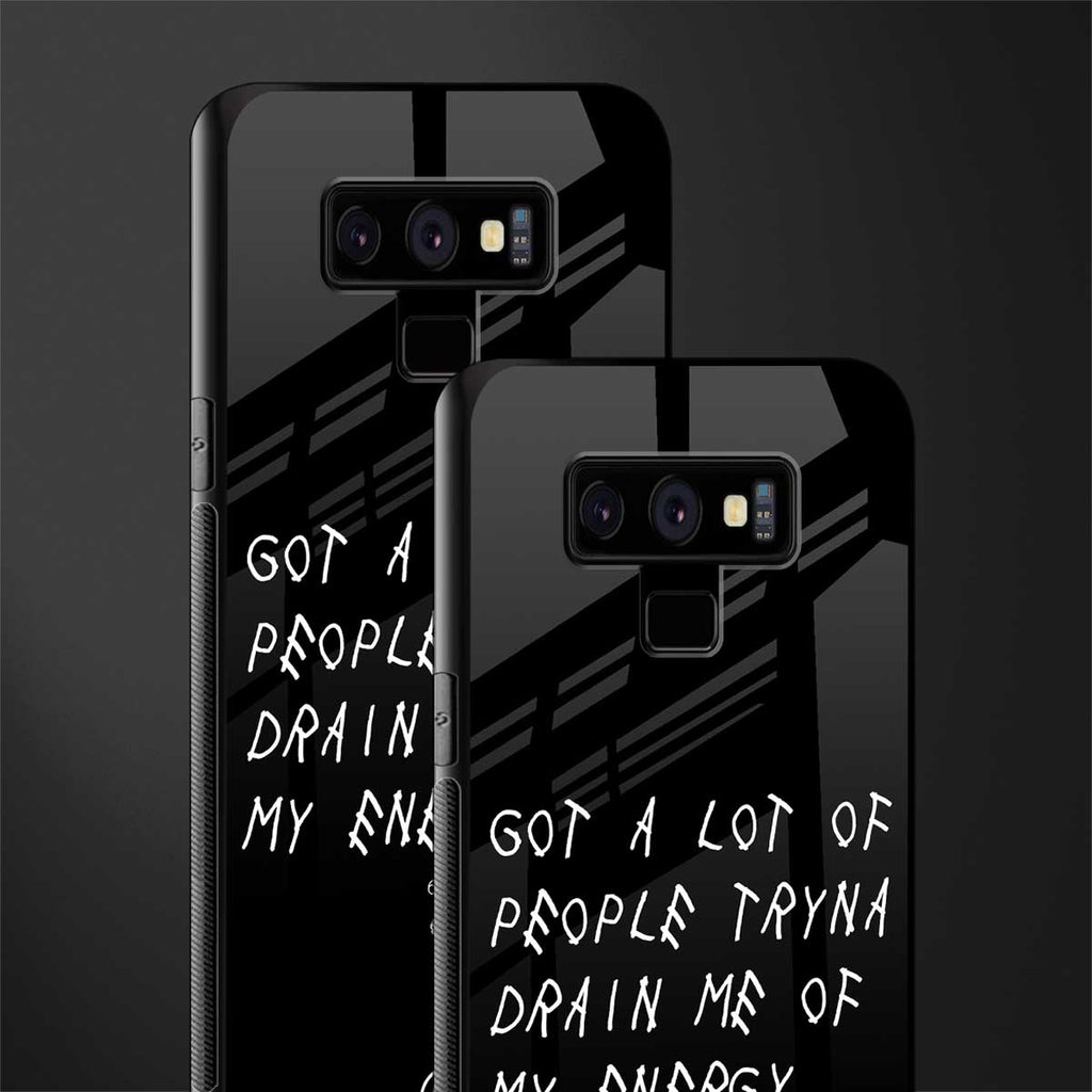 tryna drain my energy glass case for samsung galaxy note 9 image-2