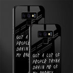 tryna drain my energy glass case for samsung galaxy note 9 image-2