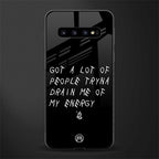 tryna drain my energy glass case for samsung galaxy s10 plus image