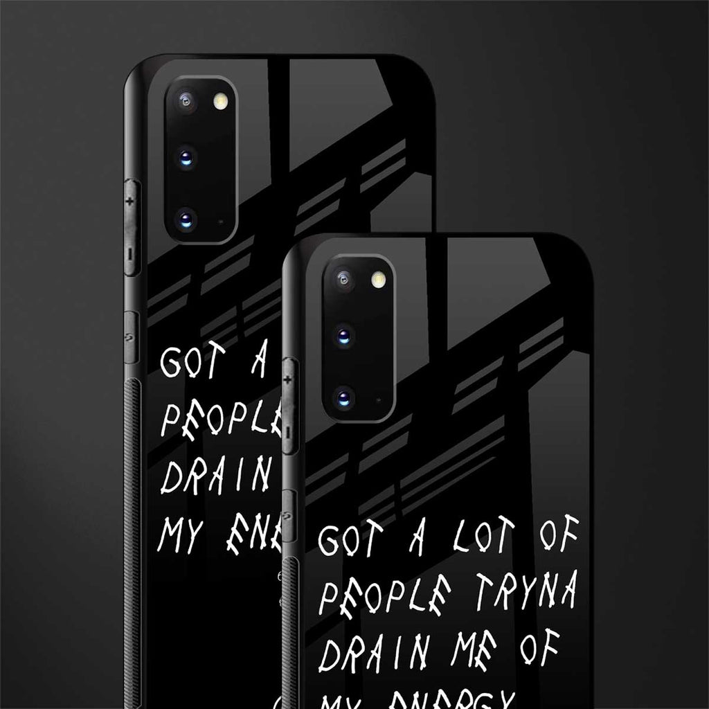 tryna drain my energy glass case for samsung galaxy s20 image-2