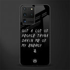 tryna drain my energy glass case for samsung galaxy s20 ultra image