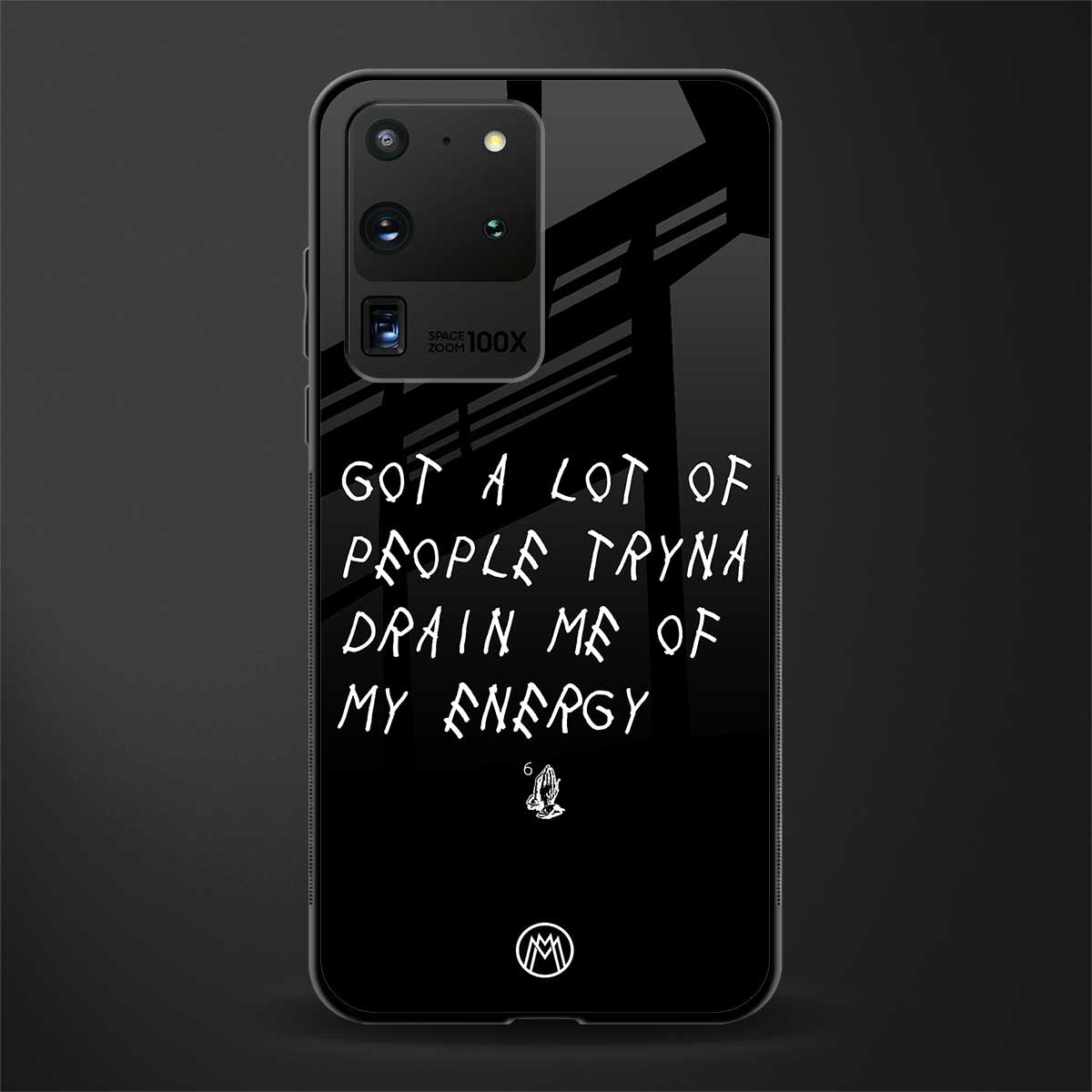 tryna drain my energy glass case for samsung galaxy s20 ultra image