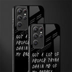 tryna drain my energy glass case for samsung galaxy s22 ultra 5g image-2