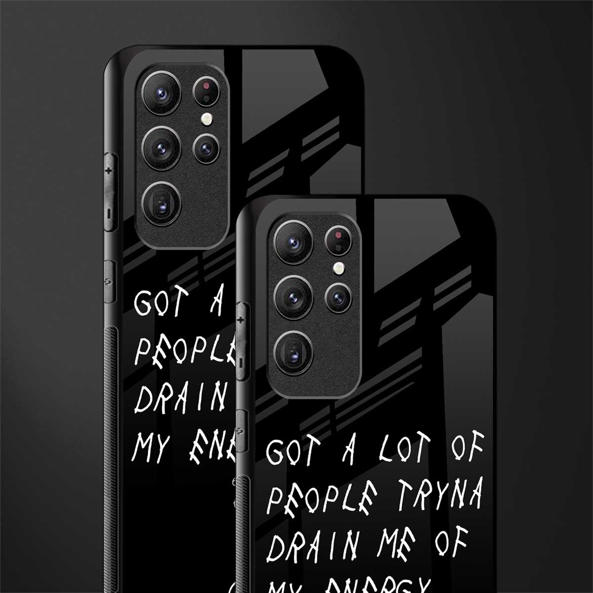 tryna drain my energy glass case for samsung galaxy s21 ultra image-2