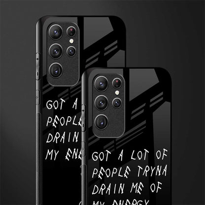 tryna drain my energy glass case for samsung galaxy s21 ultra image-2