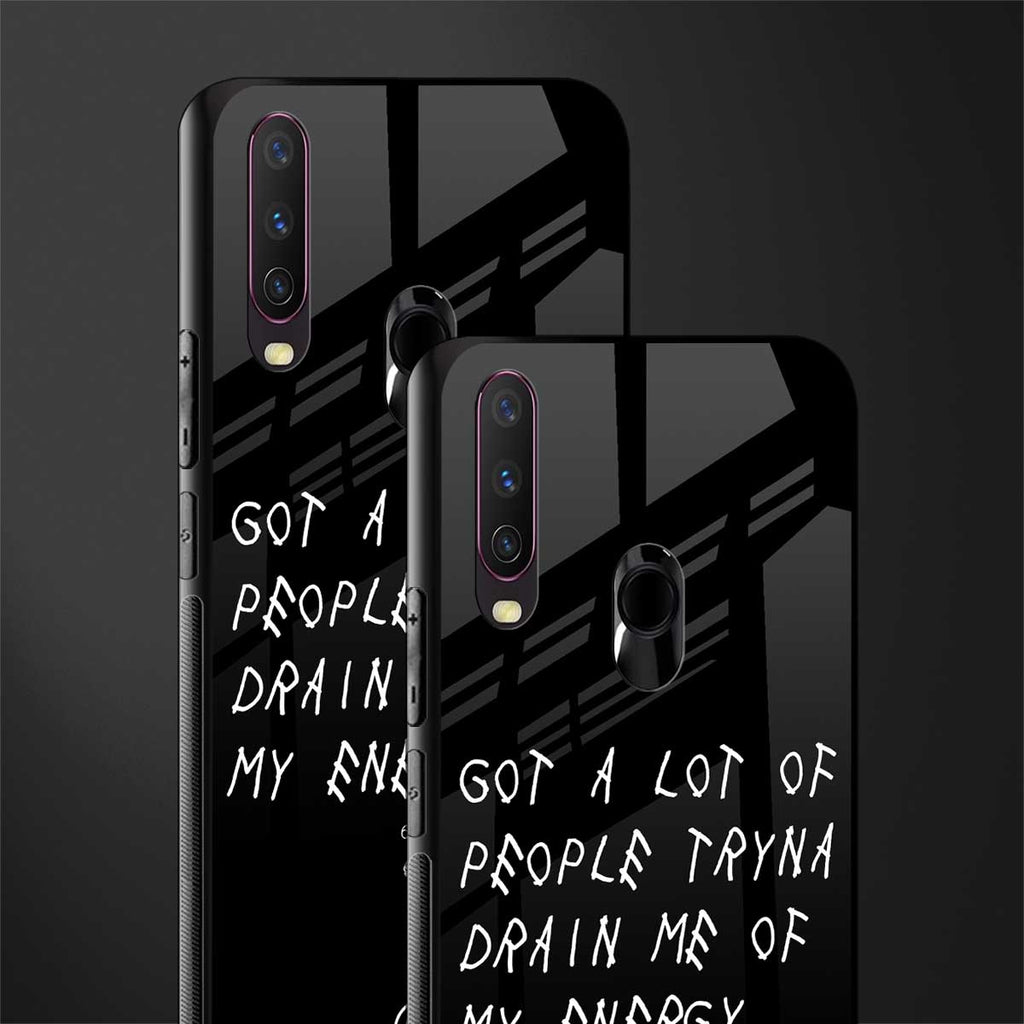 tryna drain my energy glass case for vivo y17 image-2