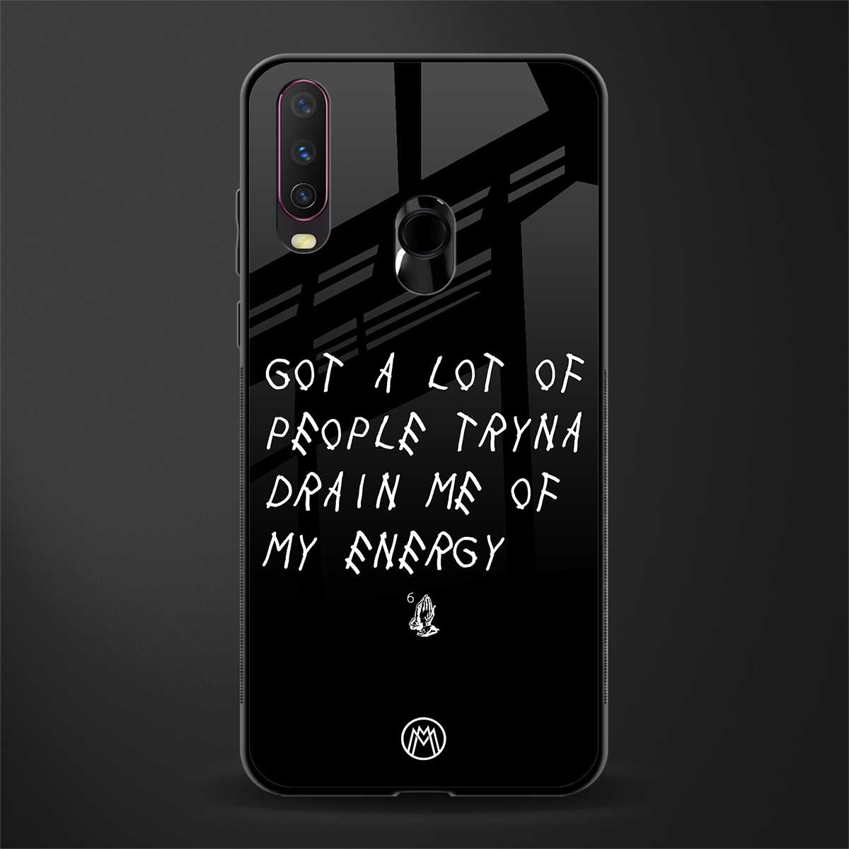 tryna drain my energy glass case for vivo y15 image