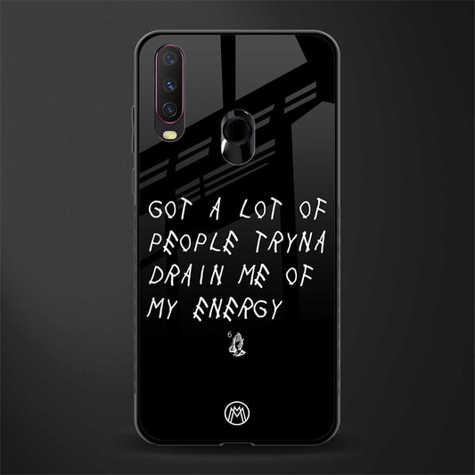 tryna drain my energy glass case for vivo y15 image