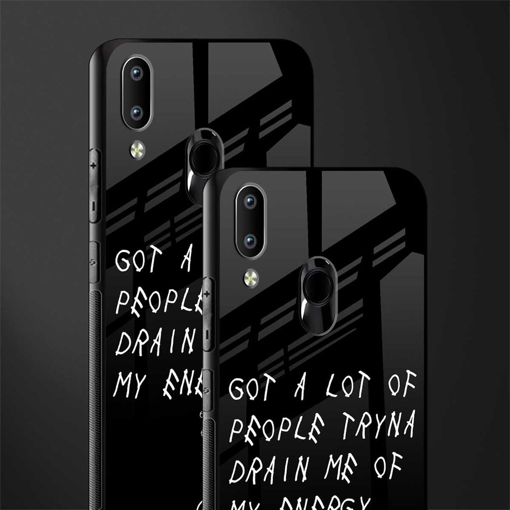 tryna drain my energy glass case for vivo y93 image-2