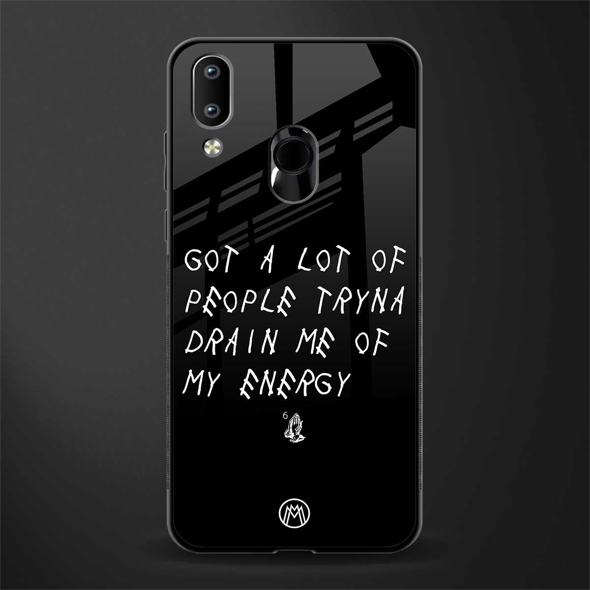 tryna drain my energy glass case for vivo y91 image