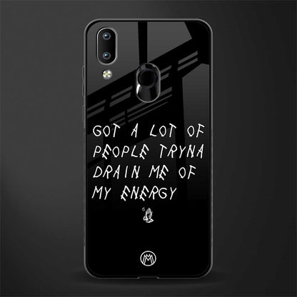 tryna drain my energy glass case for vivo y91 image