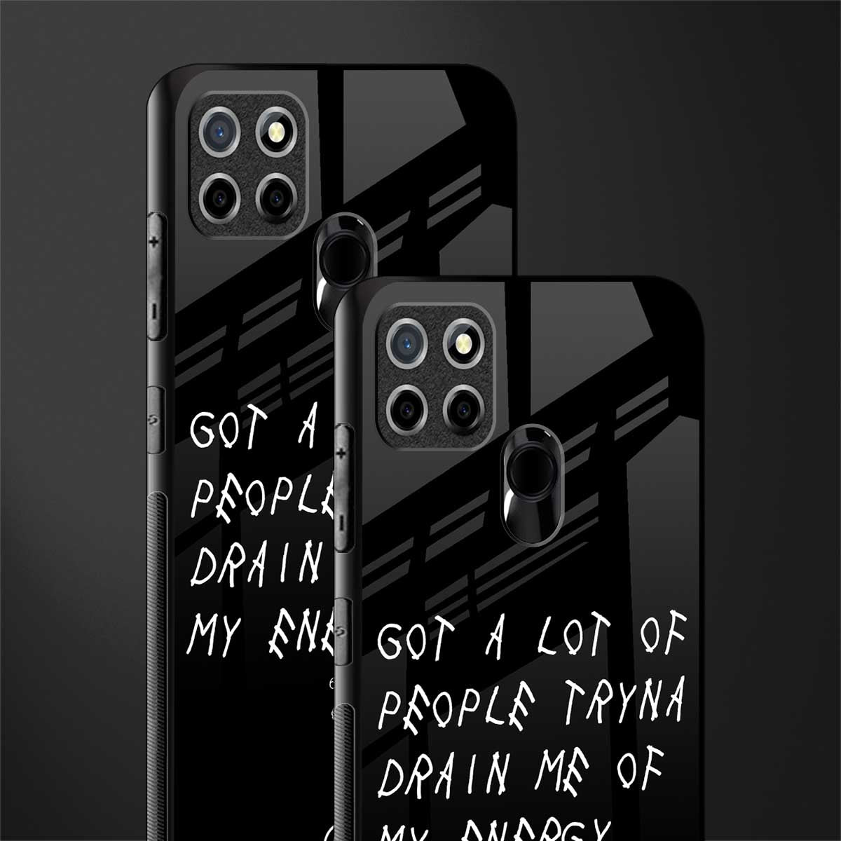 tryna drain my energy glass case for realme narzo 30a image-2