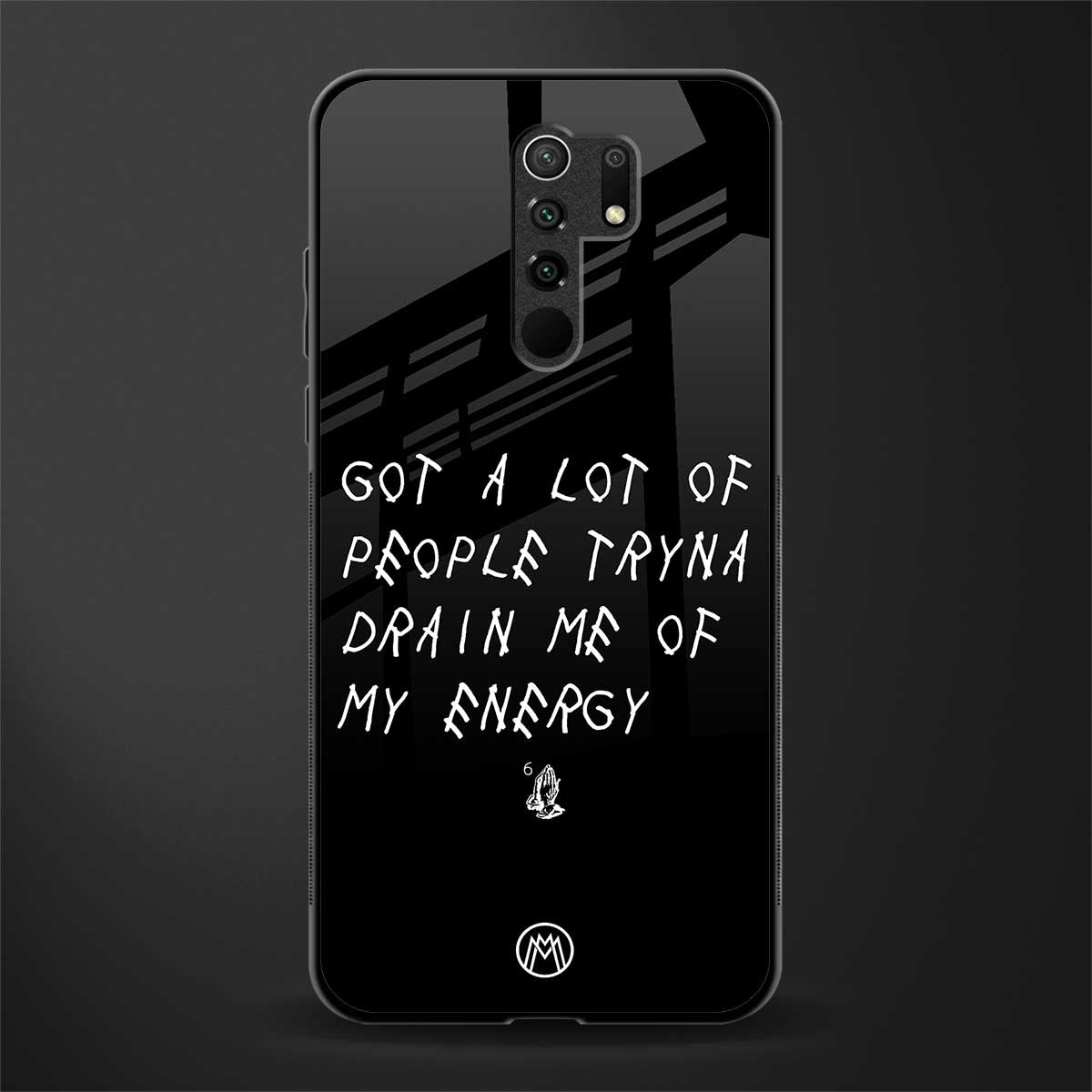 tryna drain my energy glass case for redmi 9 prime image