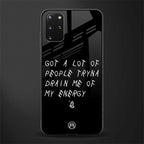 tryna drain my energy glass case for samsung galaxy s20 plus image