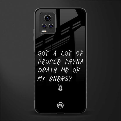 tryna drain my energy glass case for vivo v20 image